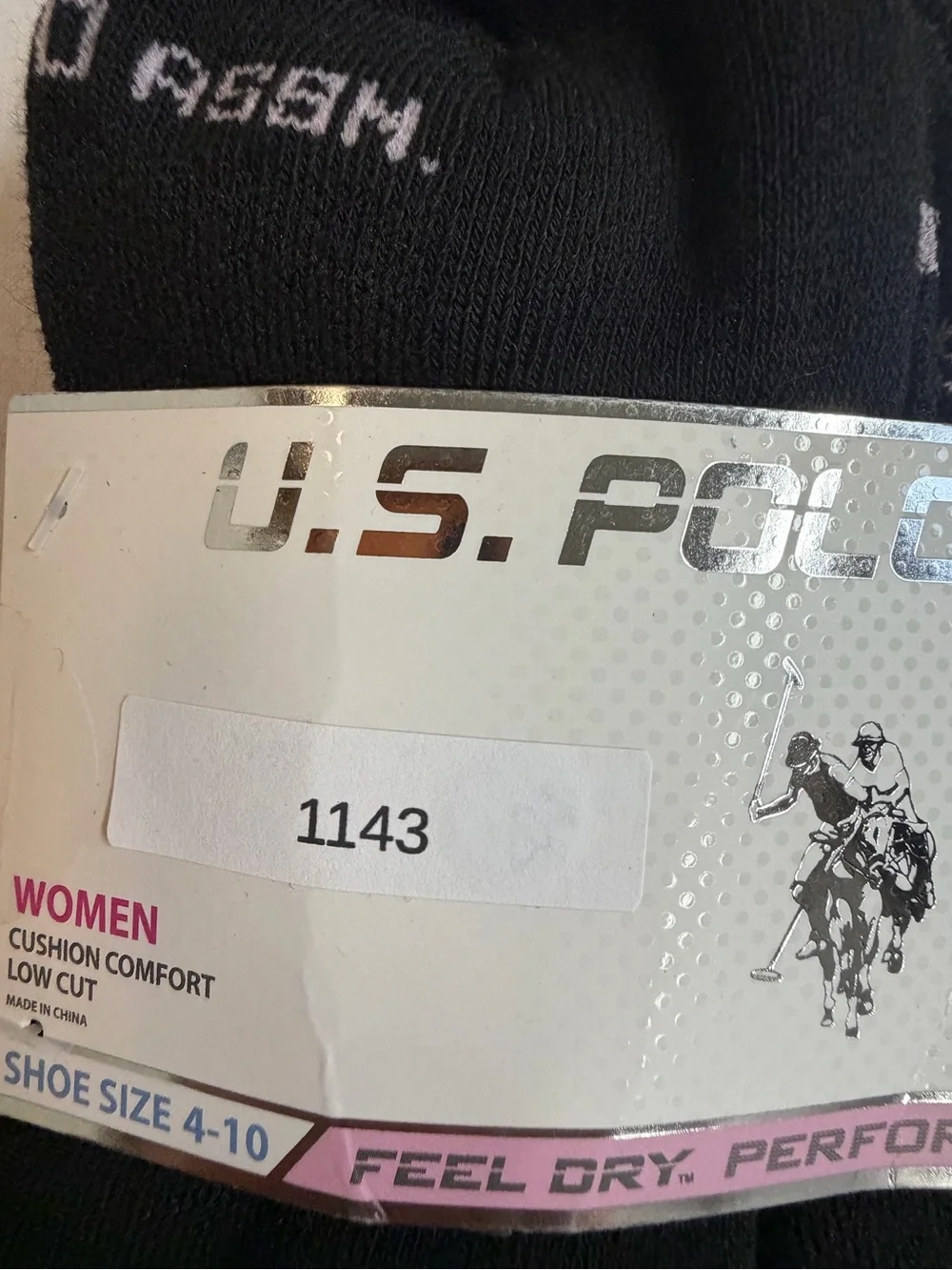 U.S. Polo Assn. Women’s Low-Cut Black Socks - 6 Pairs